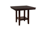 Diego Espresso Faux Leather Square Counter Height Dining Set detail view