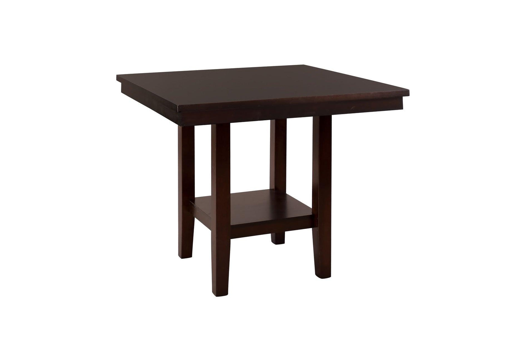 Diego Espresso Faux Leather Square Counter Height Dining Set detail view
