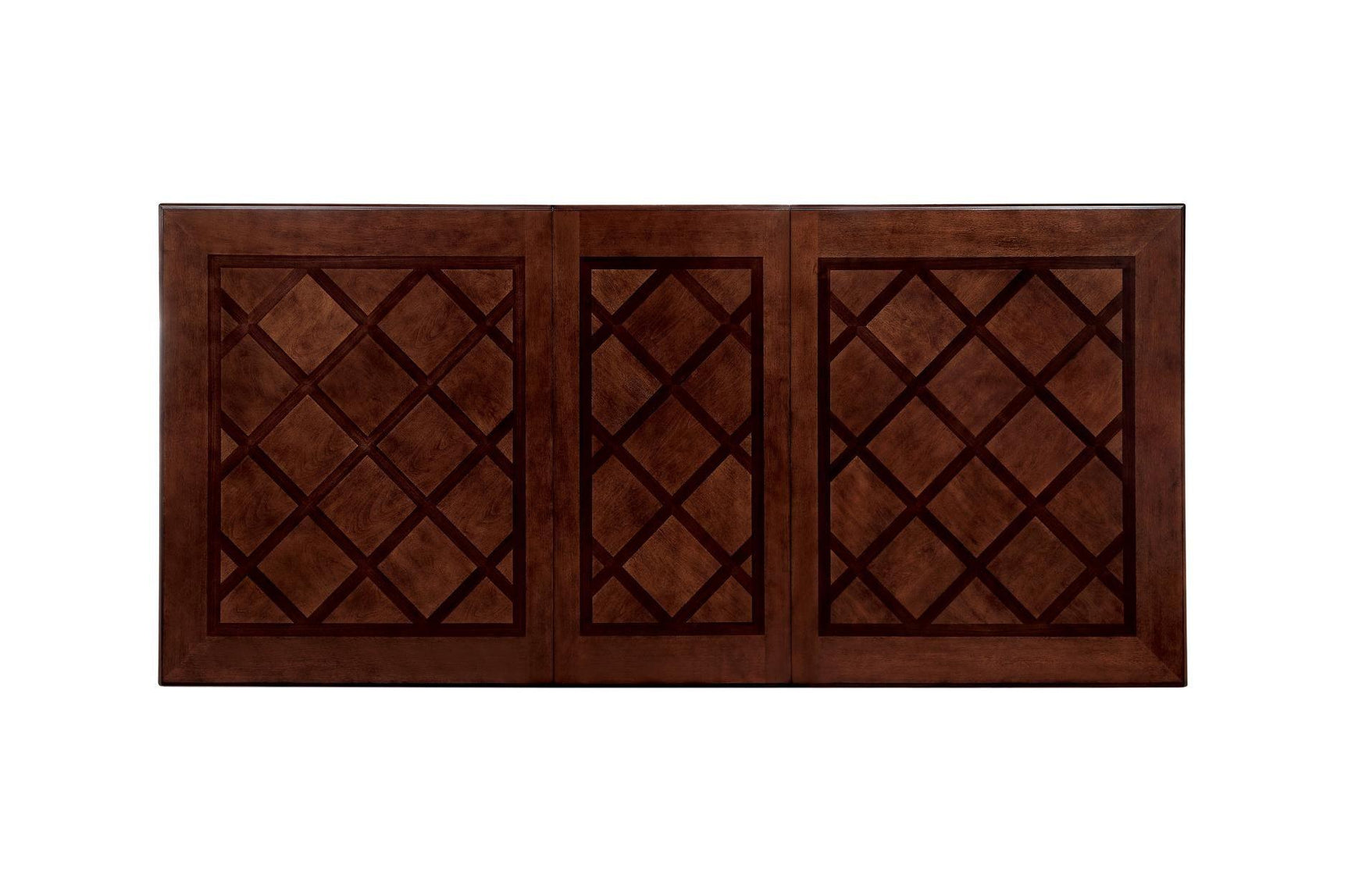 Lordsburg Brown Cherry Faux Leather Upholstered Rectangular Dining Room Set main view