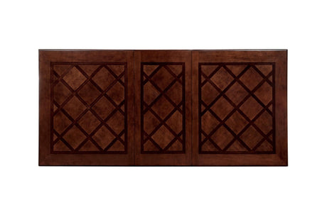 Lordsburg Brown Cherry Faux Leather Upholstered Rectangular Dining Room Set main view