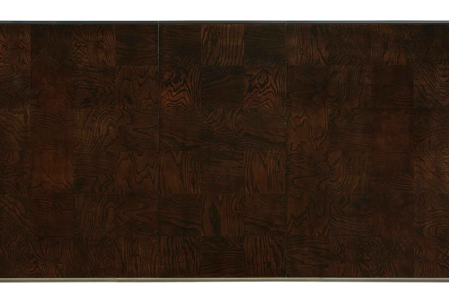 top view of Savion Neutral Espresso Fabric Rectangular Dining Room Set dining room furniture