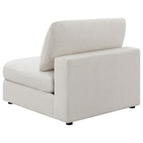 Close-up detail of cushion texture on Serene sectional sofa