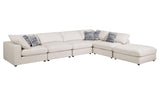 Side view of Serene 6-Piece Beige Sectional Sofa