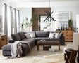 main view of Serene 4-Piece Upholstered Modular Sectional Charcoal sectional sofa