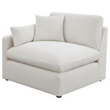 Room setting featuring Hobson 5-piece sectional sofa in ivory
