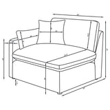 Living room featuring Hobson 4-piece ivory sectional sofa