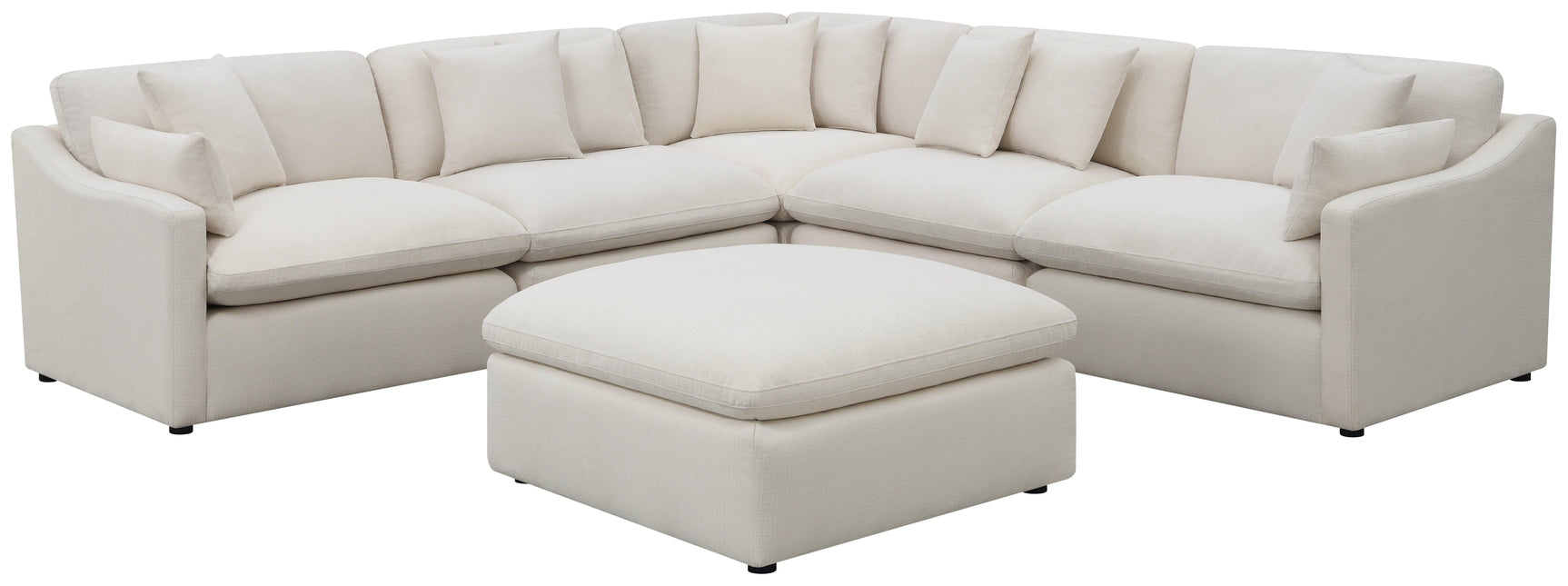 Side view of Hobson Off-White Modular Sectional Sofa