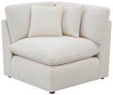 Hobson ottoman corner detail with visible storage compartment