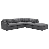 Corner angle of Hobson charcoal chair