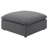 Hobson Square Upholstered Ottoman detailed fabric texture