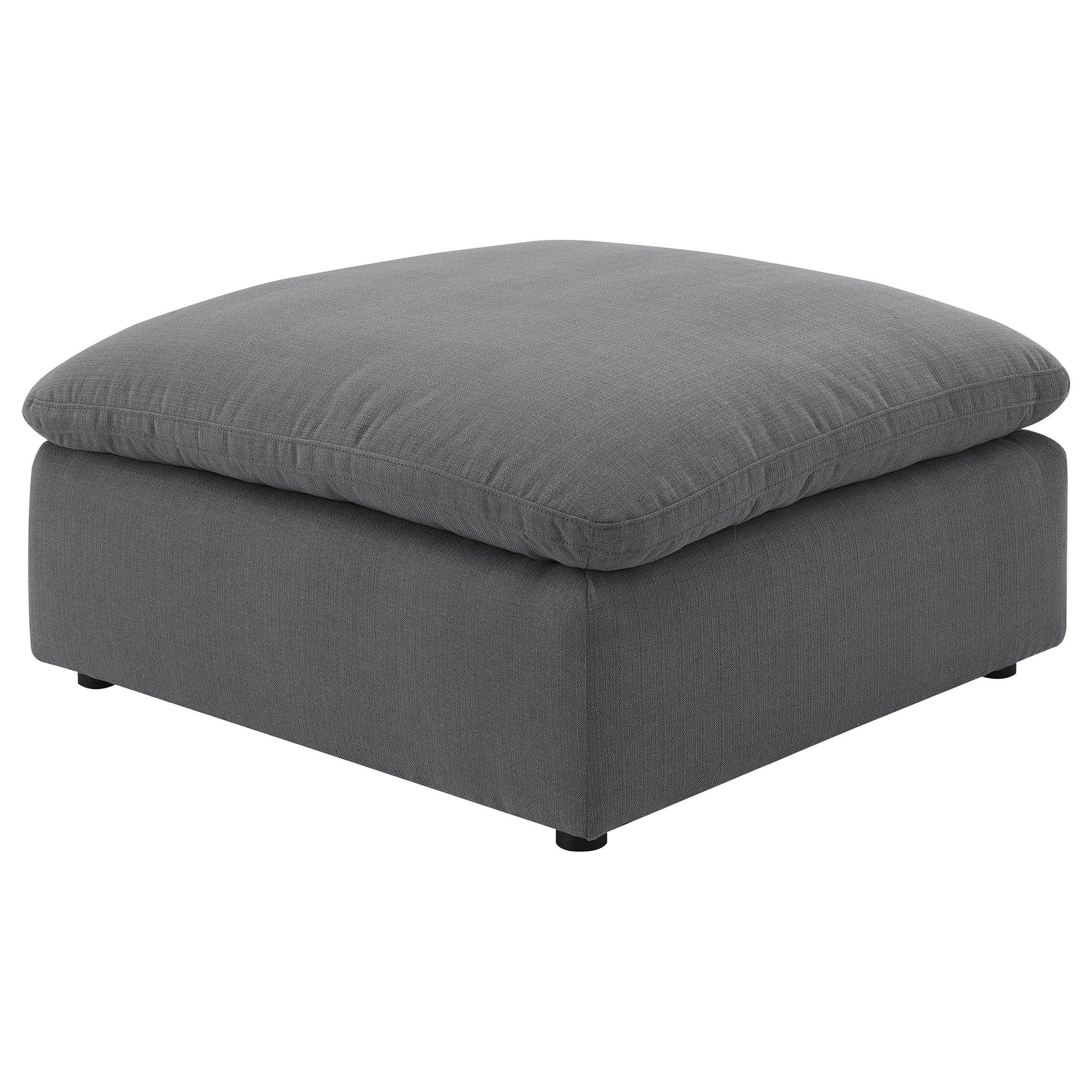 Hobson Square Upholstered Ottoman detailed fabric texture