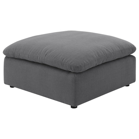 Hobson Square Upholstered Ottoman detailed fabric texture
