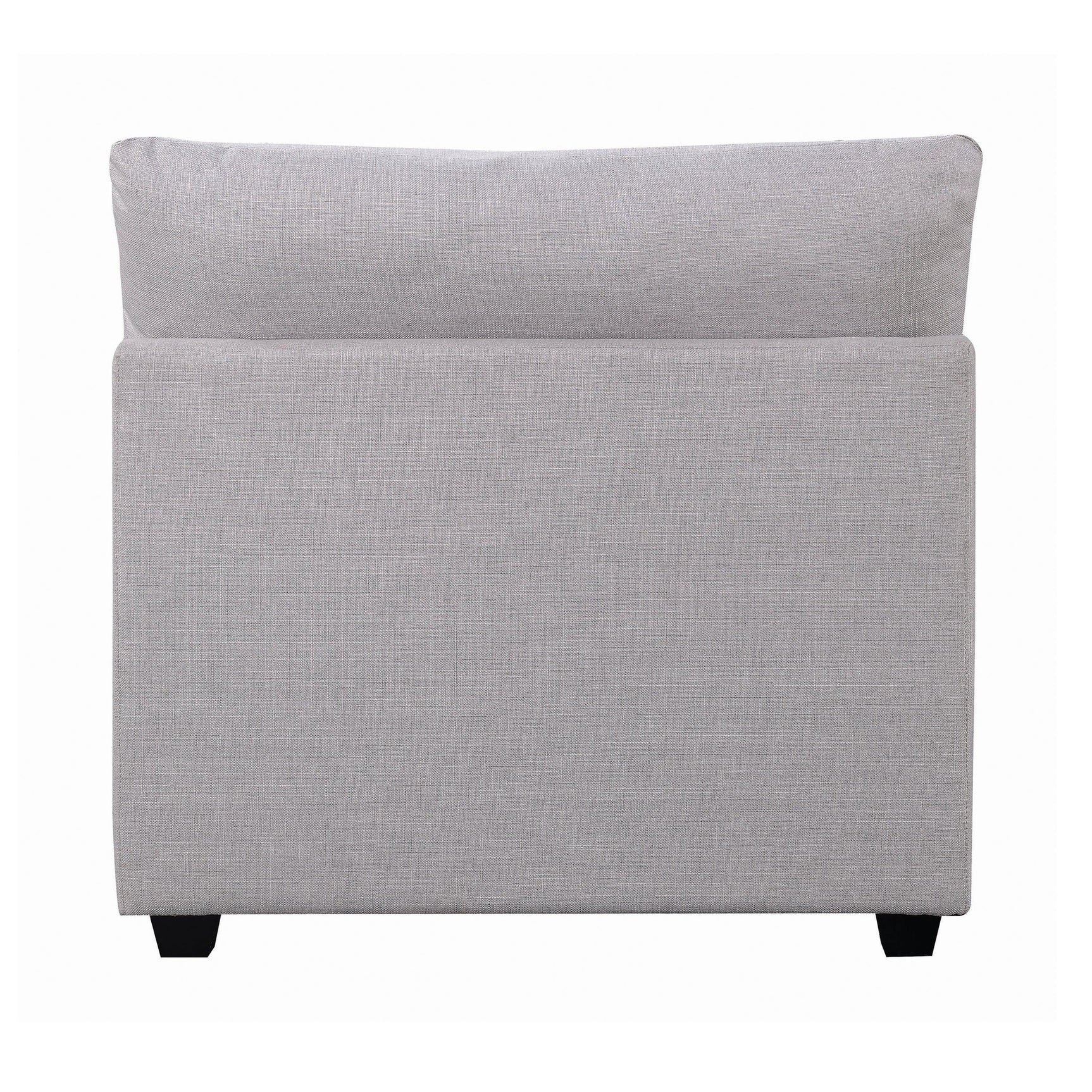 Close-up detail of Cambria sectional fabric and cushions