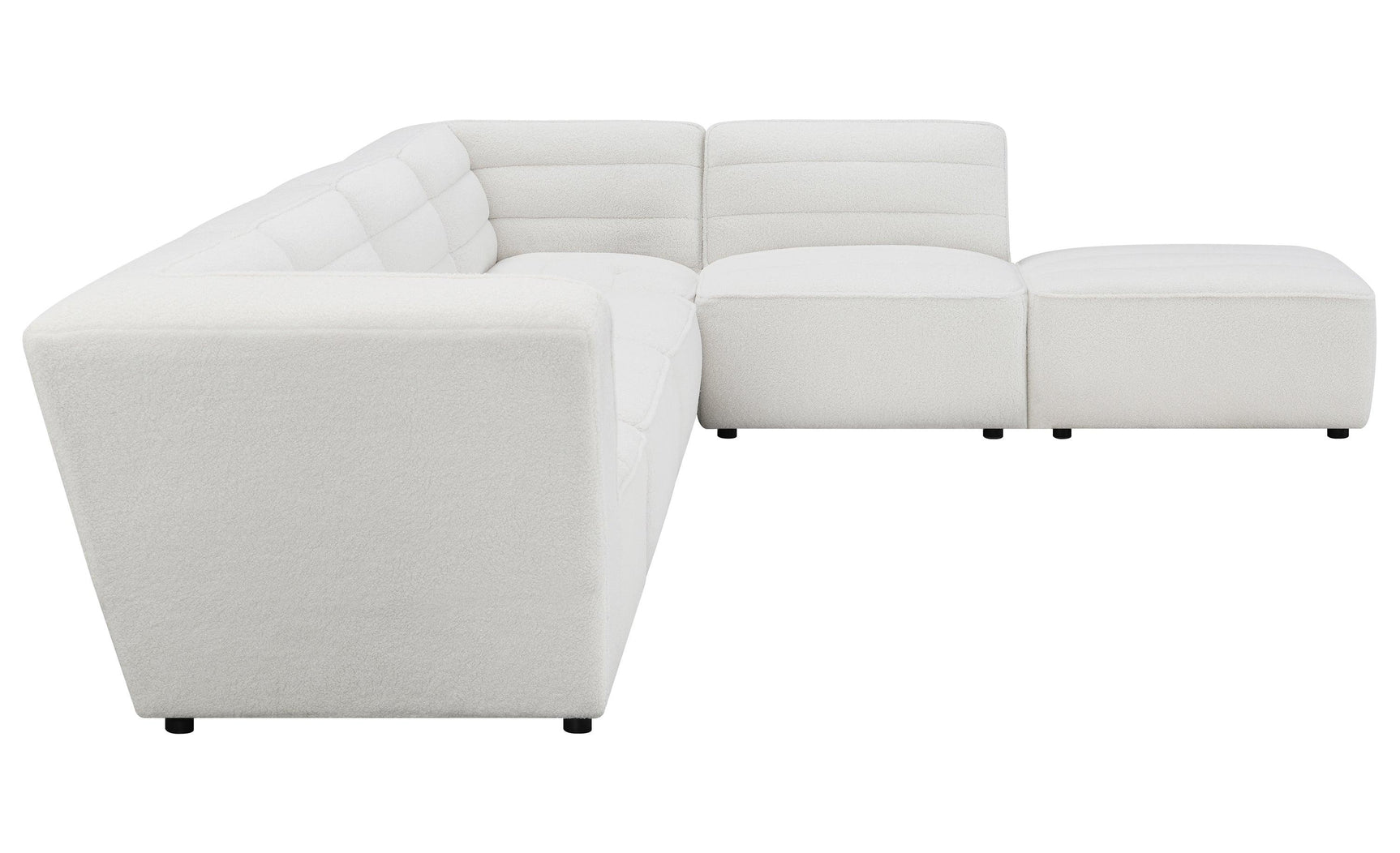 Sunny 6-Piece Upholstered Sectional Natural - Ella Furniture