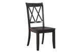 Side view of Janina Dining Set with teal finish