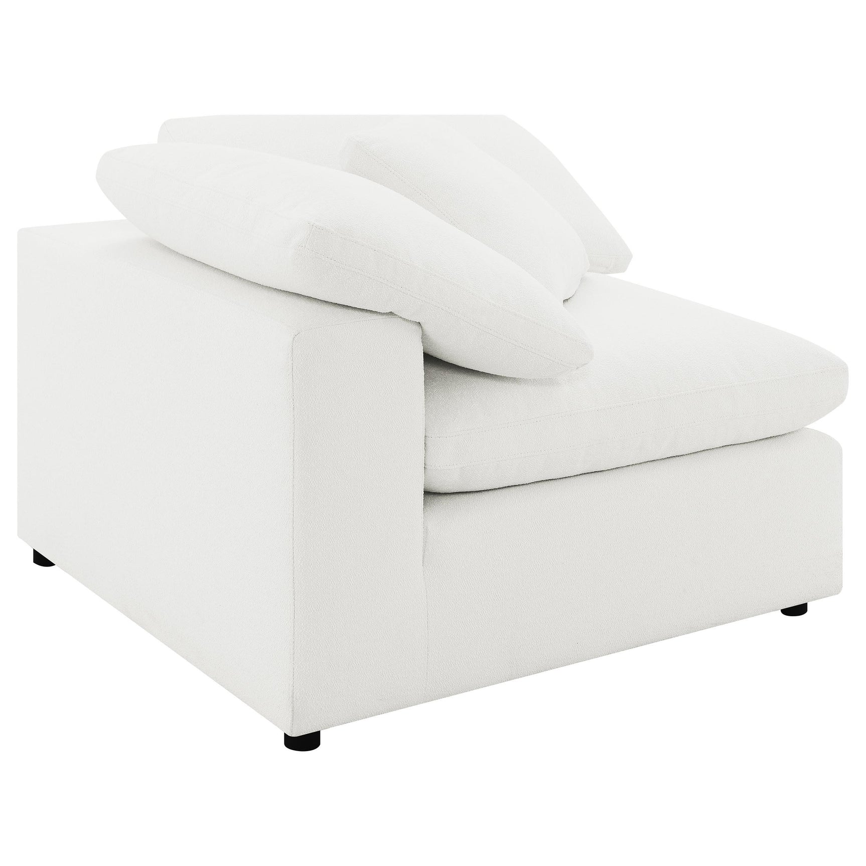 Front view of Raleigh 5-piece ivory sectional