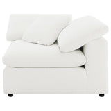 Living room featuring Raleigh 5-piece ivory sectional