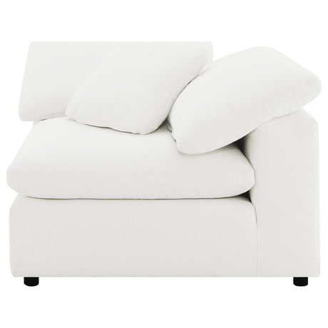 Living room featuring Raleigh 5-piece ivory sectional