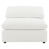 Raleigh Boucle Upholstered Armless Chair Ivory side angle