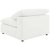 Back view of Raleigh Boucle Upholstered Armless Chair Ivory