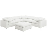 Raleigh Boucle Upholstered Armless Chair Ivory front view