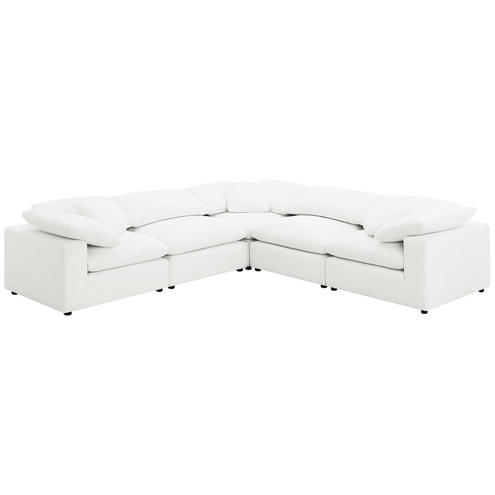 Raleigh Boucle Upholstered Armless Chair Ivory front view