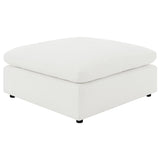 Raleigh Ivory Ottoman side profile
