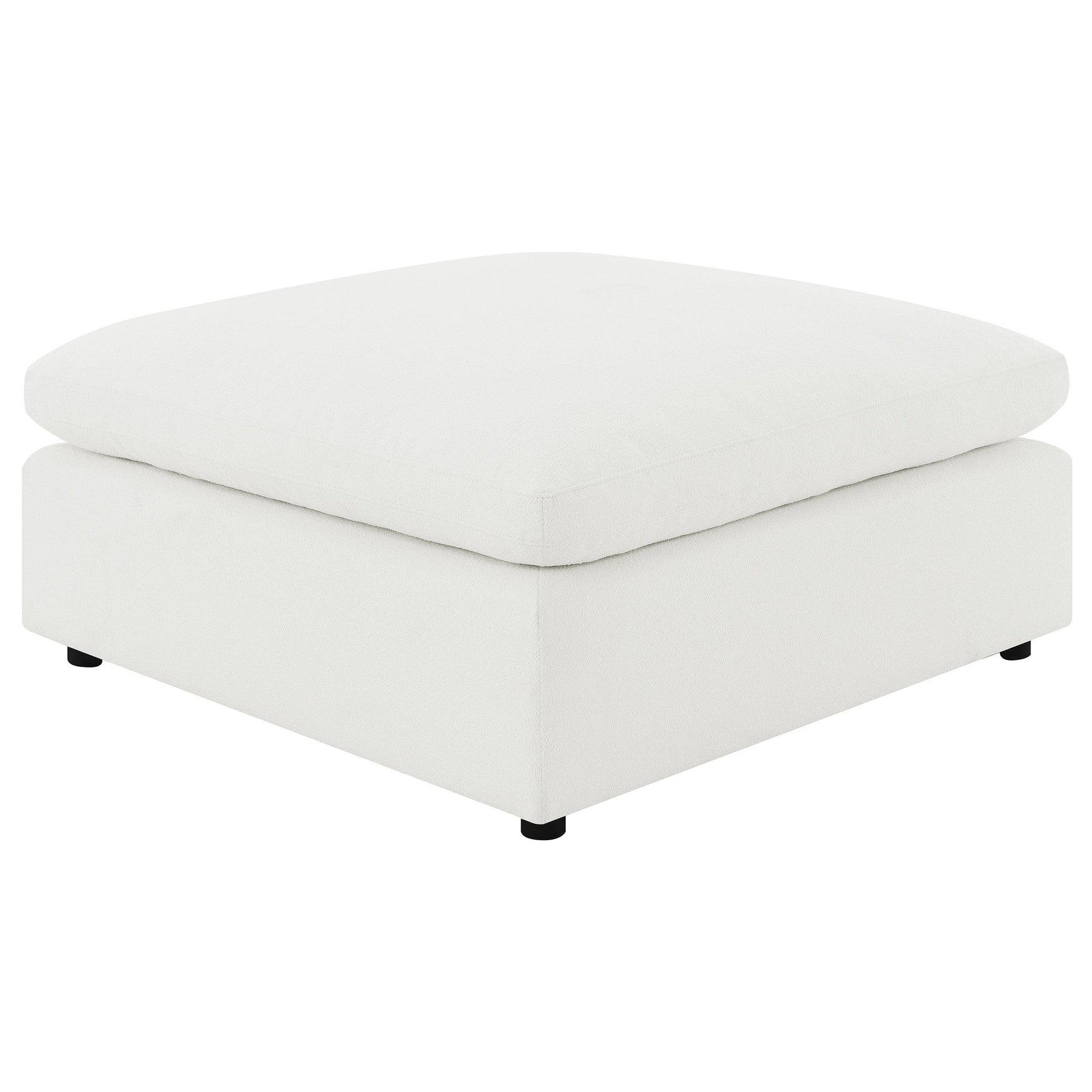 Raleigh Ivory Ottoman side profile