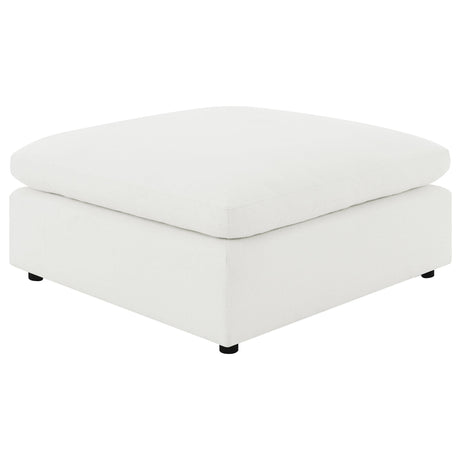 Raleigh Ivory Ottoman side profile