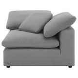 Room angle highlighting sectional sofa comfort