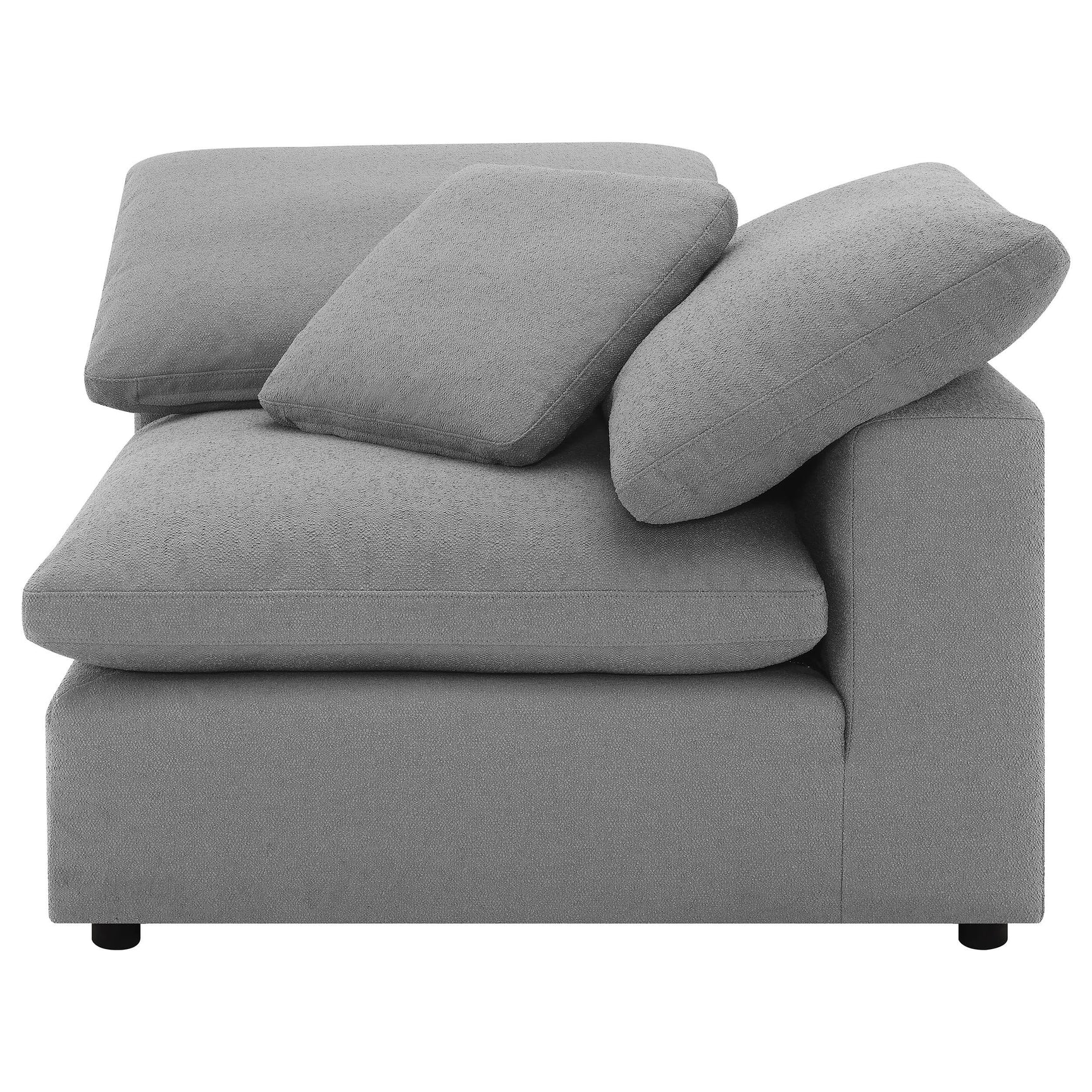 Room angle highlighting sectional sofa comfort
