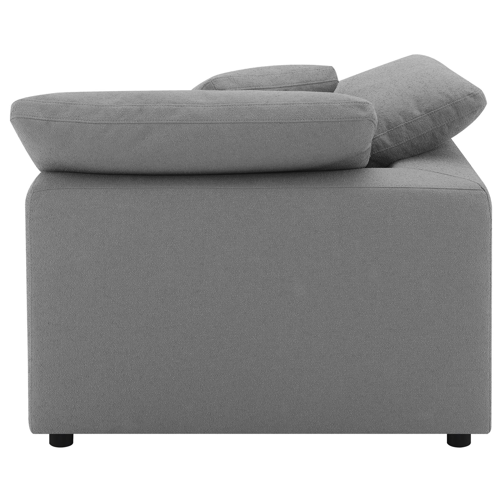 Side angled shot of modern modular sectional