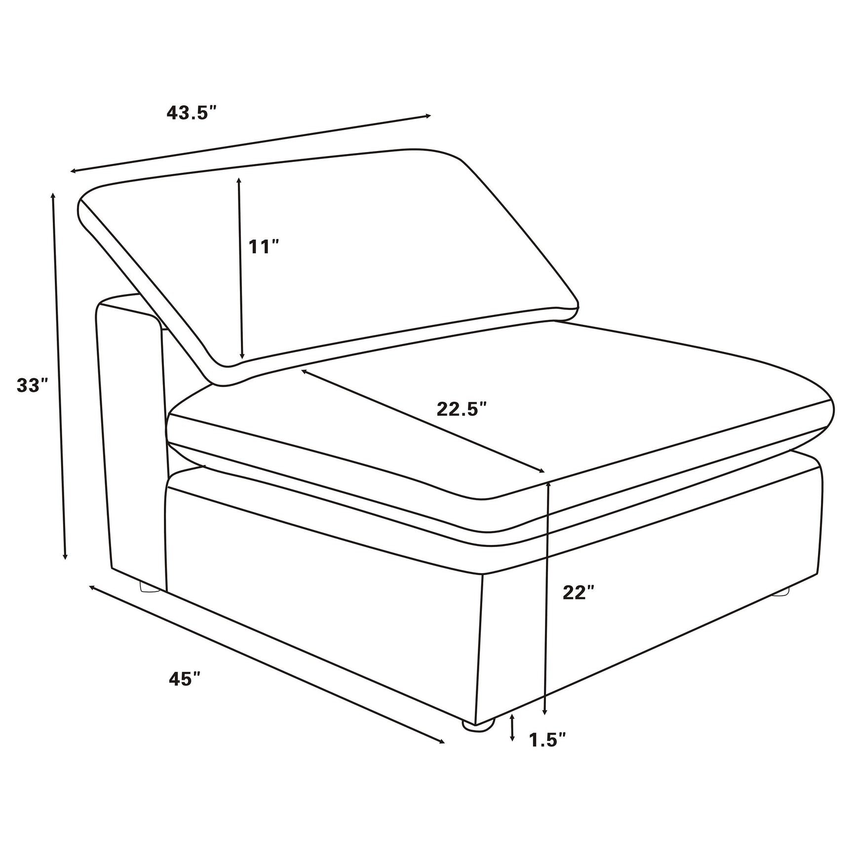 Detail of corner seating module upholstery