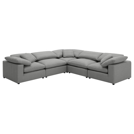 Loose pillow back on Raleigh Boucle Upholstered Armless Chair