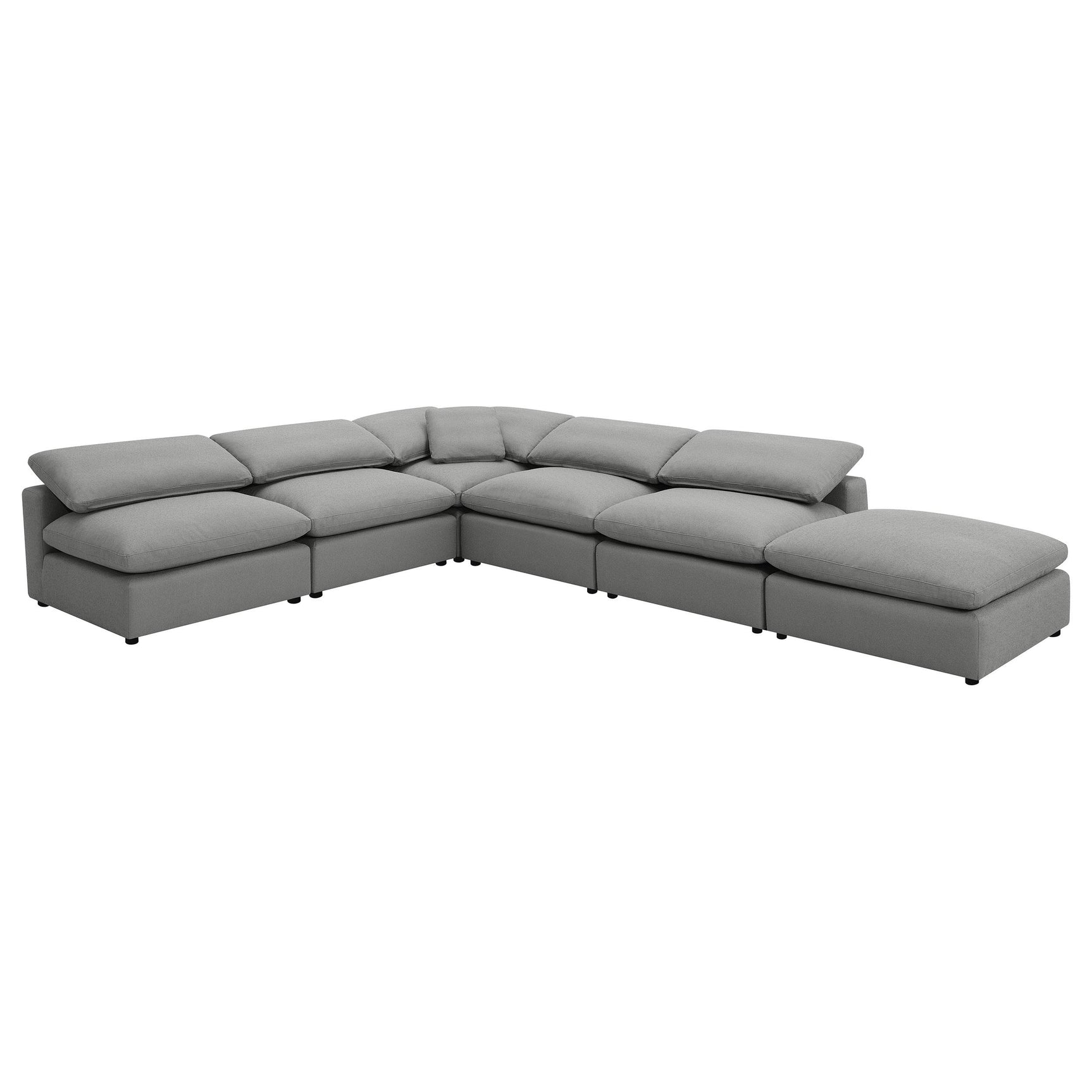 Wide seating area on Raleigh Boucle Armless Chair