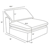 Assembly instructions included for Raleigh Armless Chair