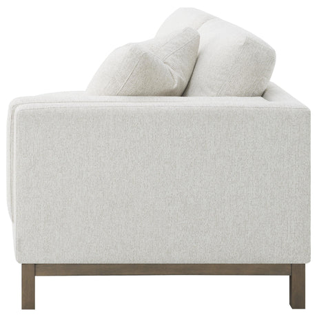 Main angled view with chaise facing left in sand color