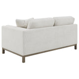 Side view showing chaise length on sectional sofa