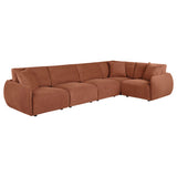 Front angle of Elysia coral modular sofa