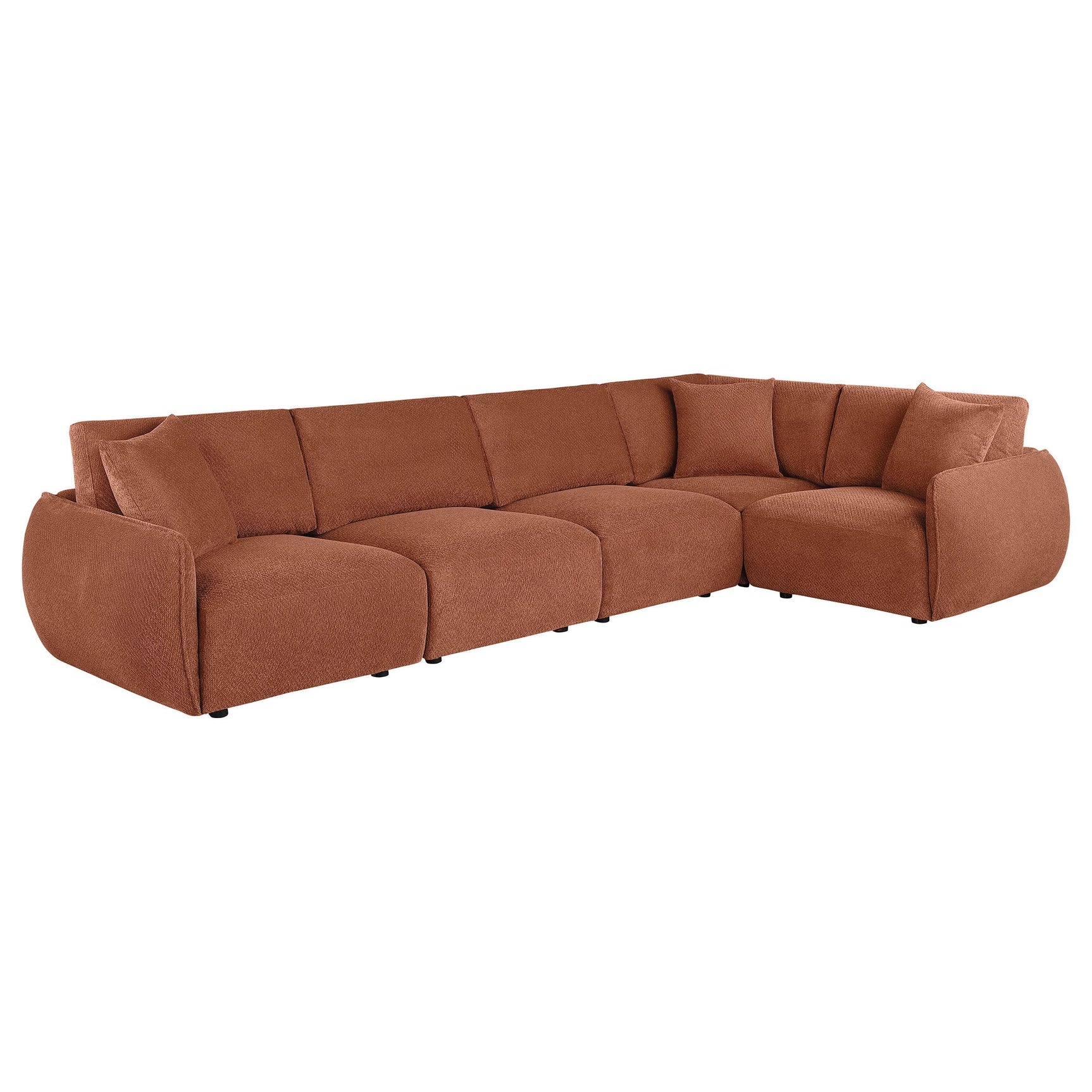Front angle of Elysia coral modular sofa