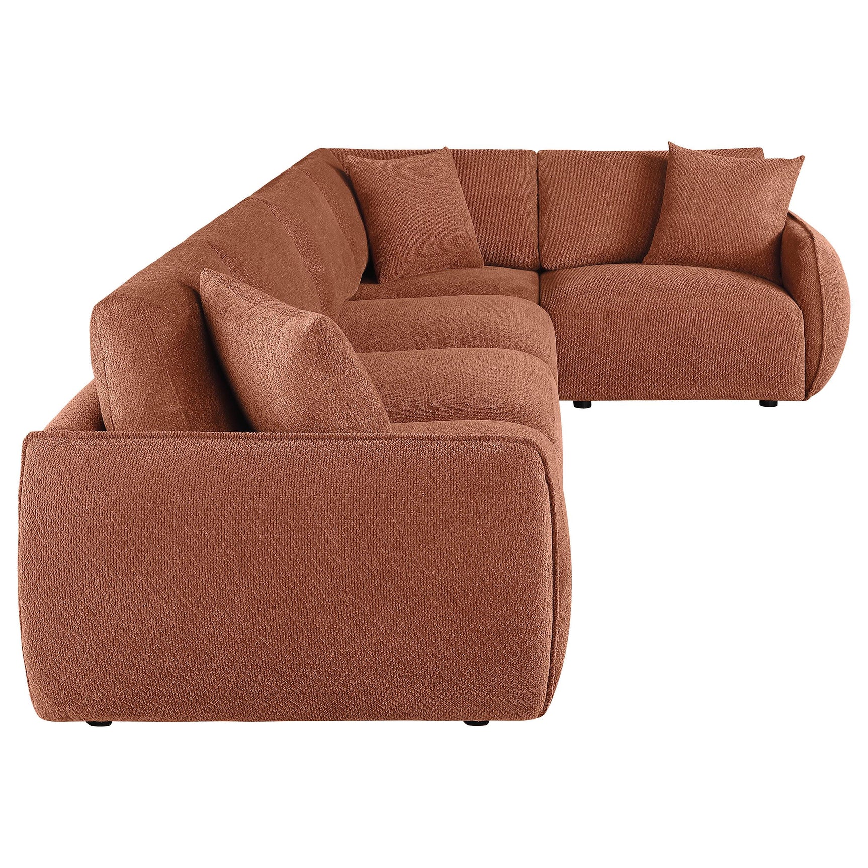 Room view with Elysia coral sectional sofa