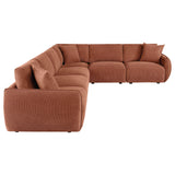 Main view of Elysia coral chenille modular sectional sofa