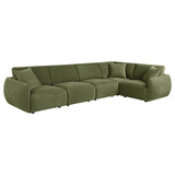 Front view of Elysia 5-piece sectional sofa