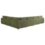 Detail of chenille upholstery on Elysia sectional sofa