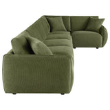 Living room display with Elysia 6-piece modular sectional sofa