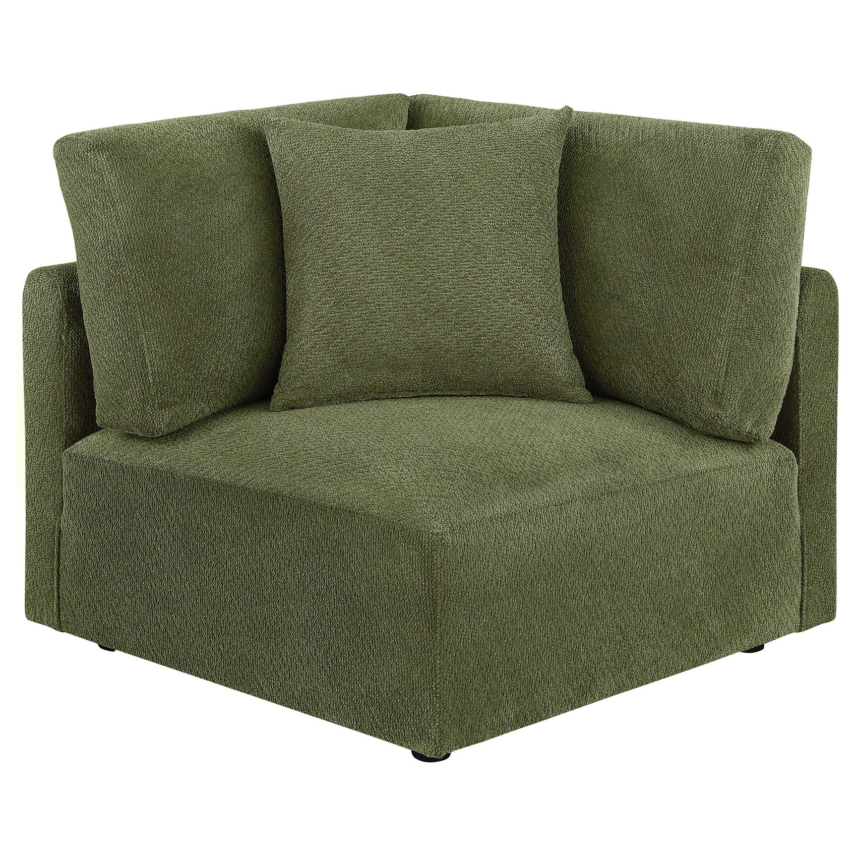 Side view showing depth of Elysia sectional sofa