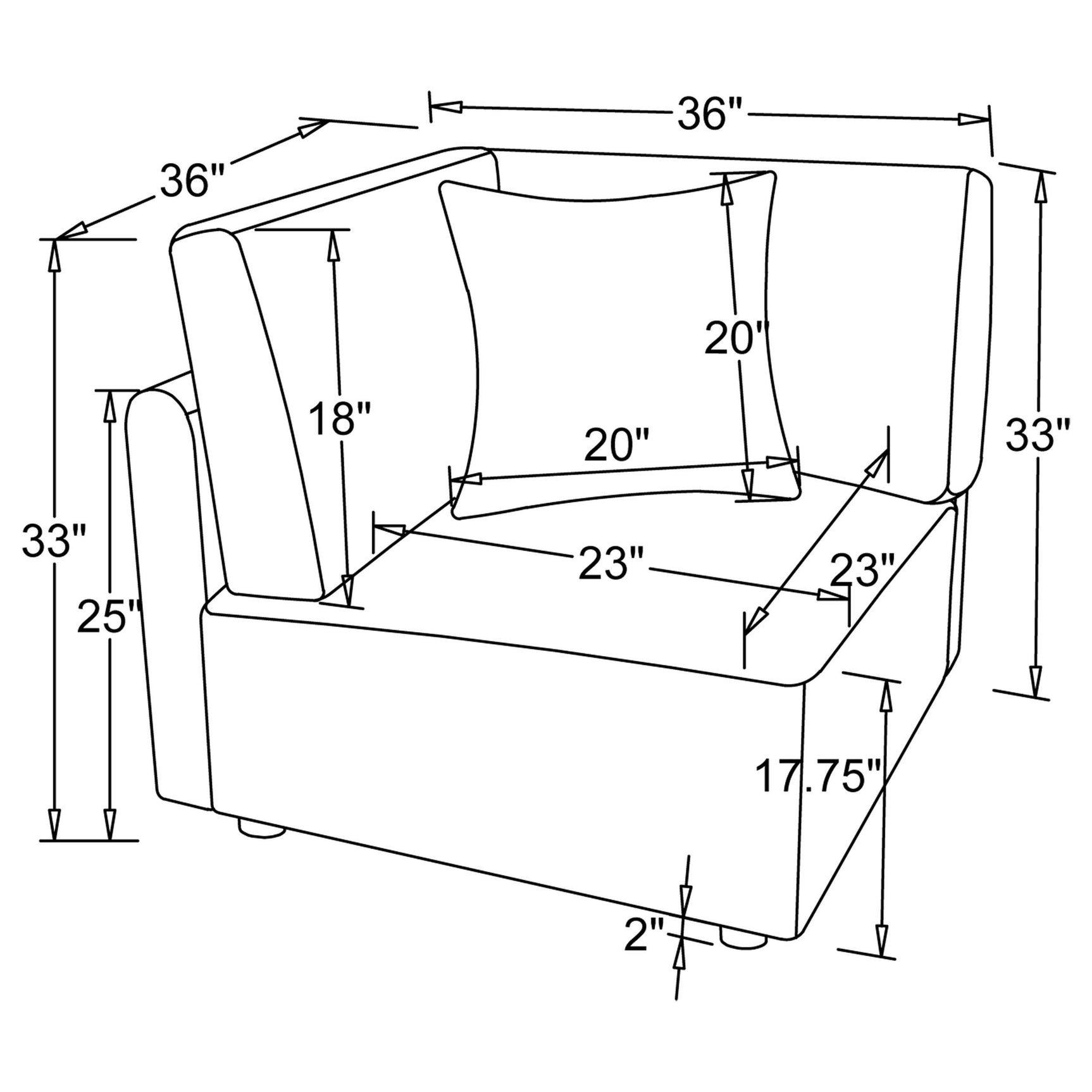 Side profile highlighting armrest of Elysia sofa
