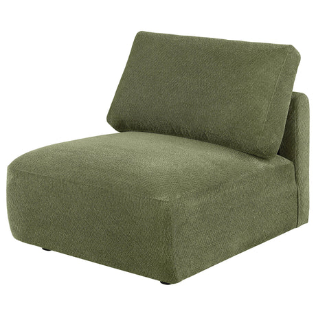 Elysia Modular Armless Chair chenille fabric detail
