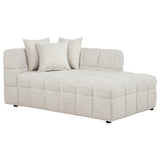 Detail view of fabric texture on Amara sofa