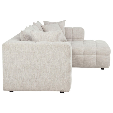 Room view featuring Amara 2-piece upholstered sectional sofa